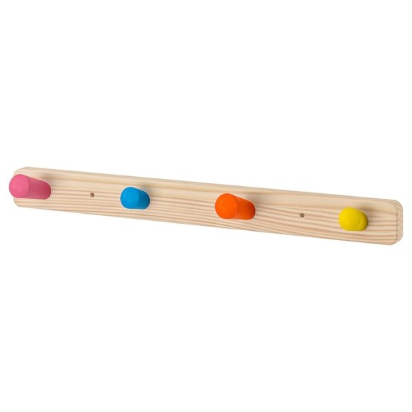 IKEA Other - NEW - IKEA FLISAT knob rack Solid Wood with 4 knobs